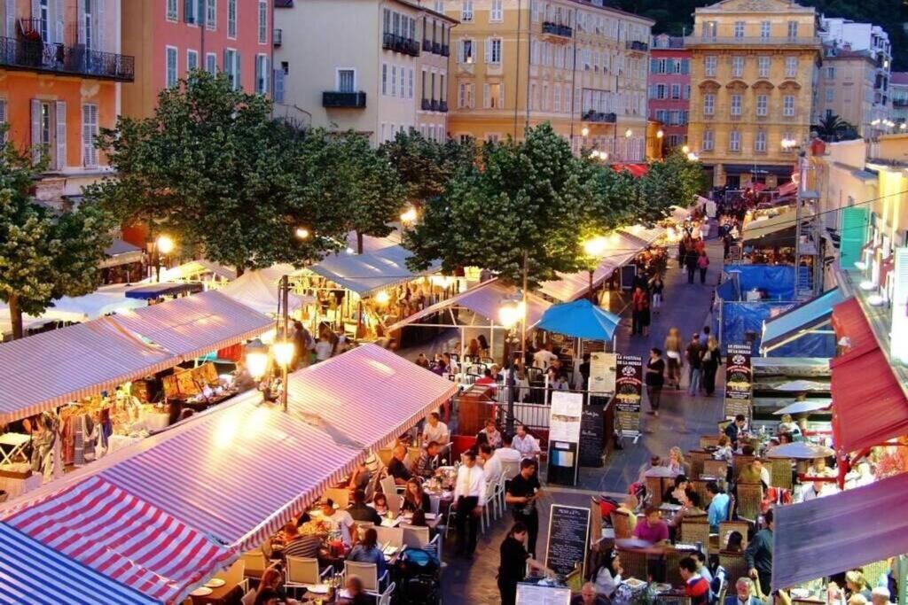 Appartement 2 Chambres Refait A Neuf, Climatise, A 2 Min De La Mer Nizza Kültér fotó
